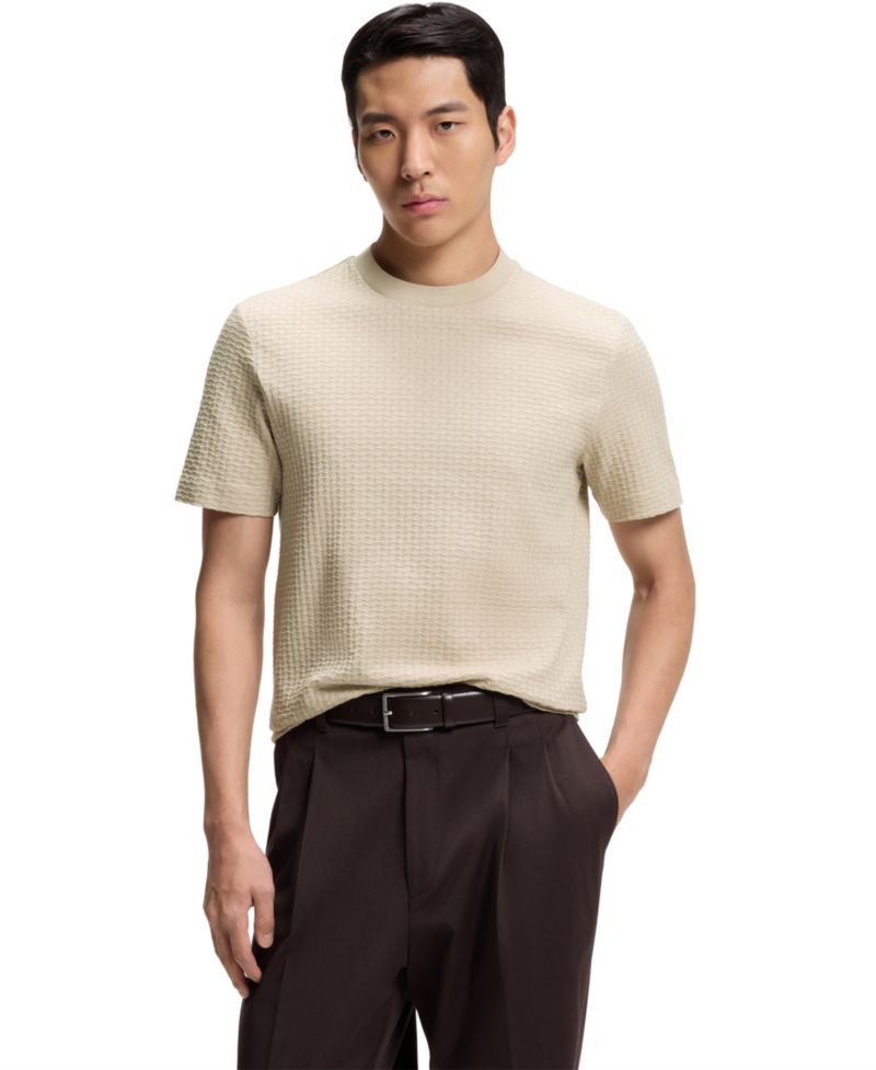 Men's Cotton Jacquard-Pattern T-Shirt