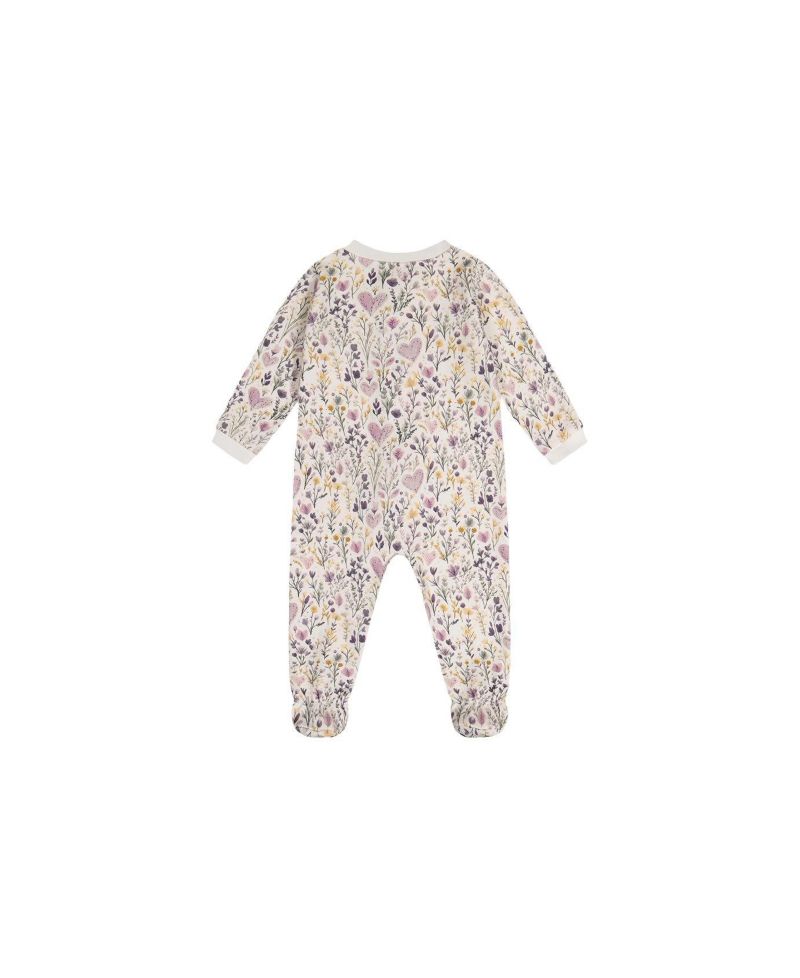 Baby Girl Cotton One Piece Pajama Heart Print