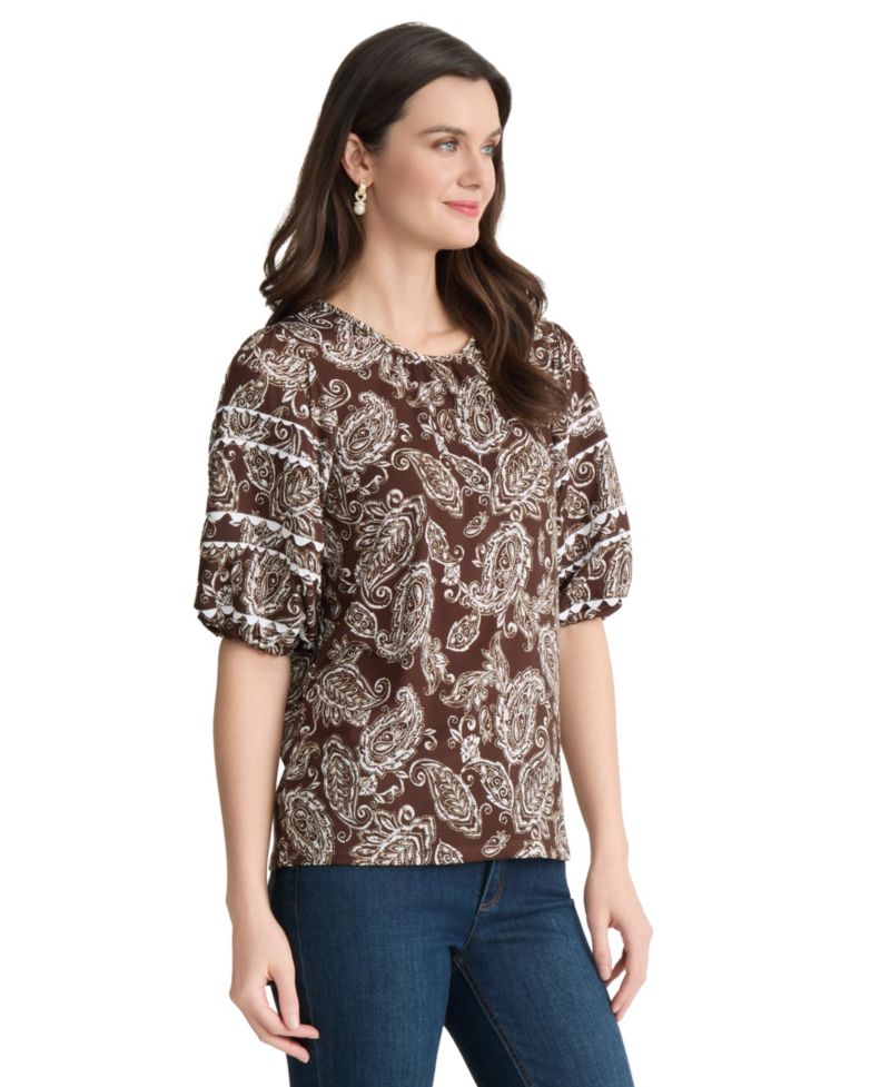 Women's Printed Crewneck Top