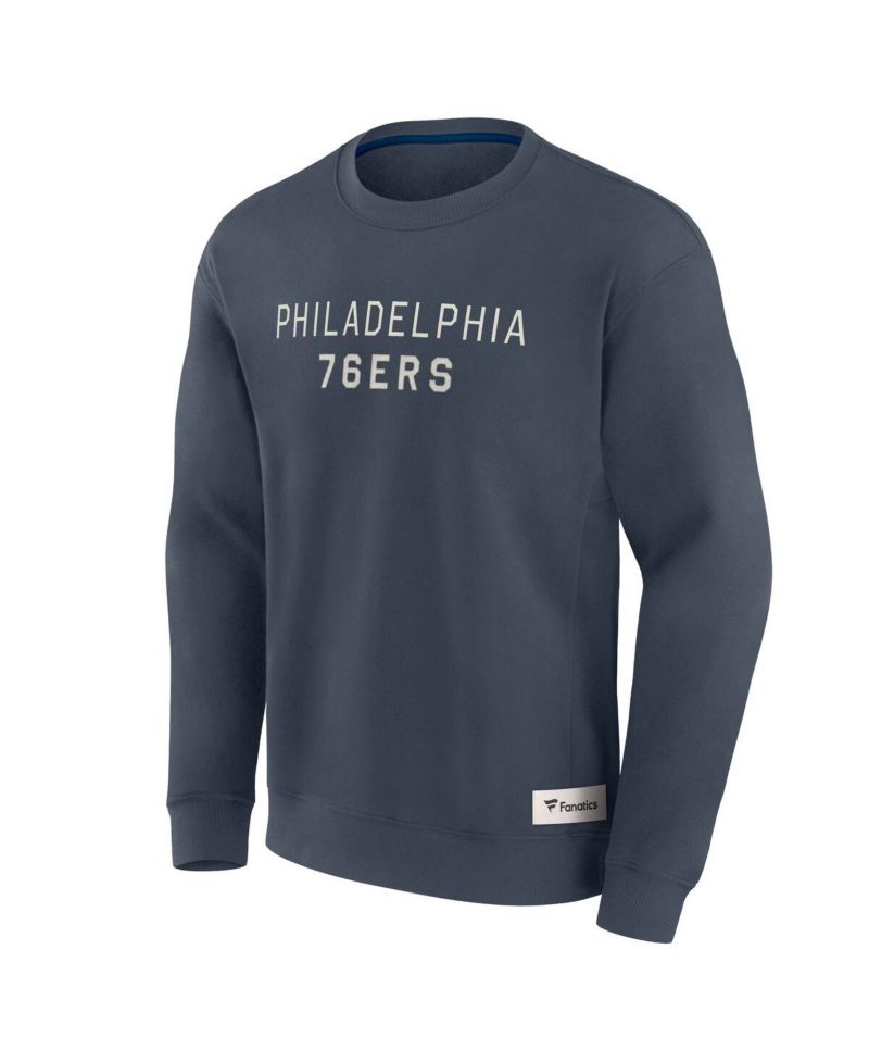 Men's Blue Philadelphia 76ers Elements Future Ground Lettering Pullover Sweatshirt