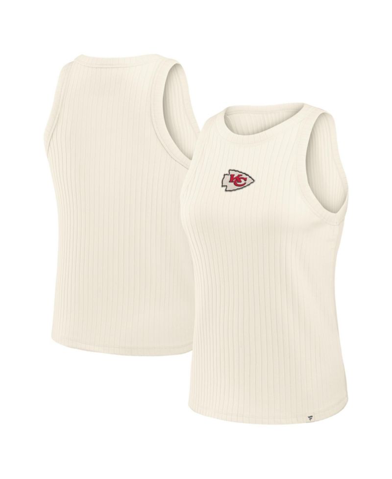 Women's Kansas City Chiefs Star Play Tri-Blend Ribbed Tank Top
