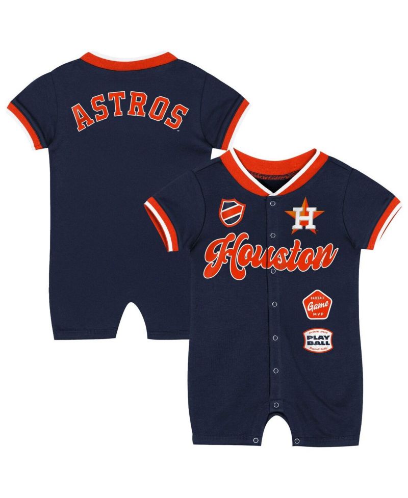 Baby Boys and Girls Navy Houston Astros Pinch Coverall
