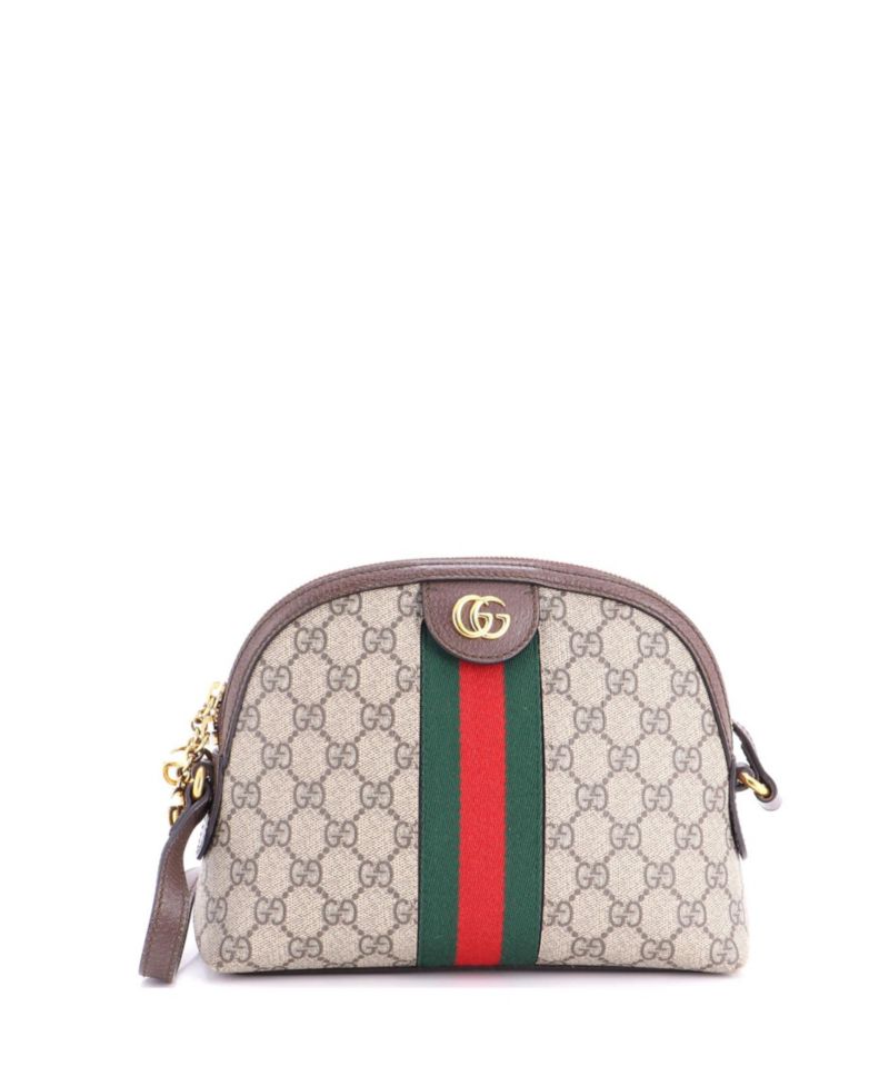 Small Ophidia Dome Shoulder Bag GG Coated Canvas
