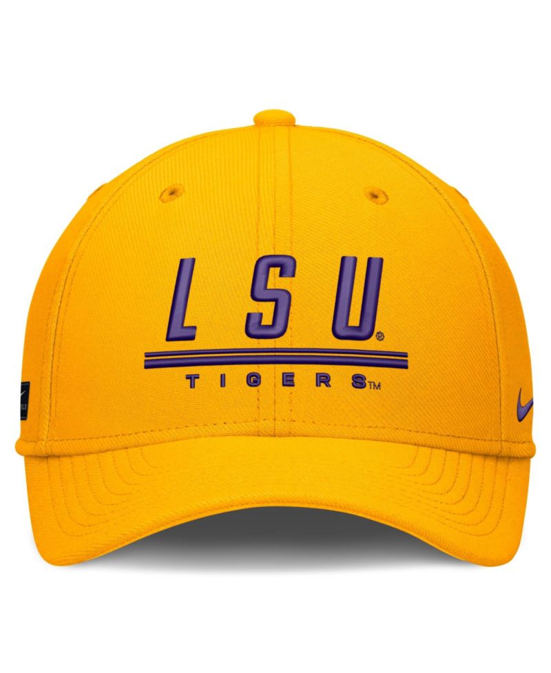 Men's Gold LSU Tigers Game Day Rise Swooshflex Hat