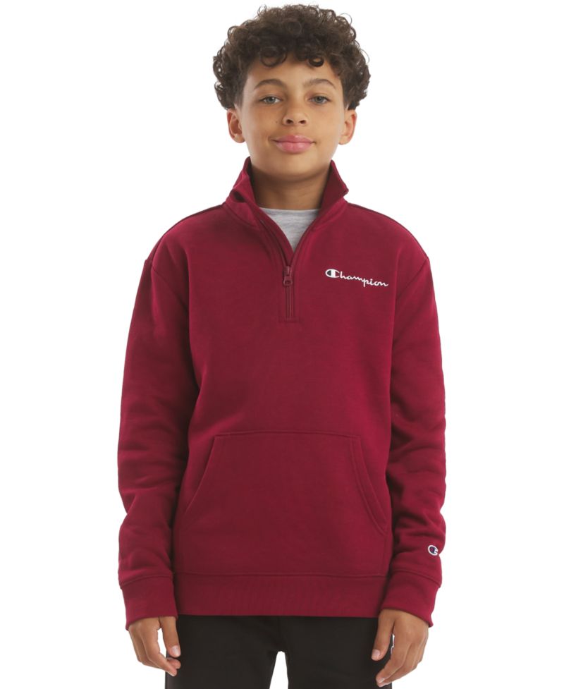 Boys' 8-20 Quarter-Zip Logo Sweatshirt