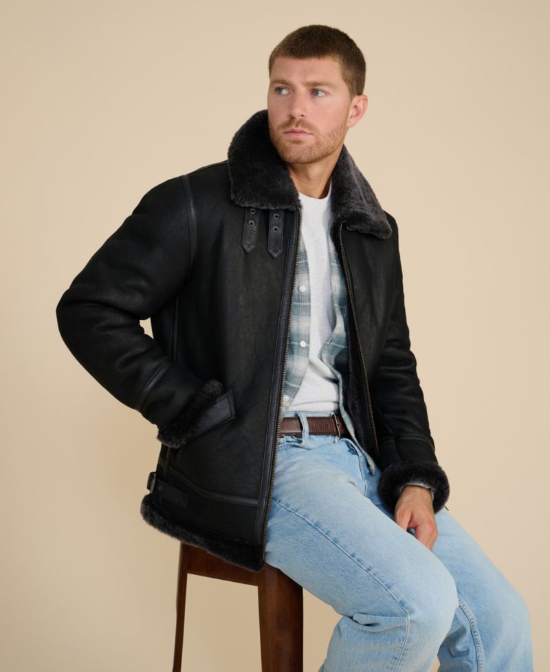 Men's Shearling Aviator Jacket