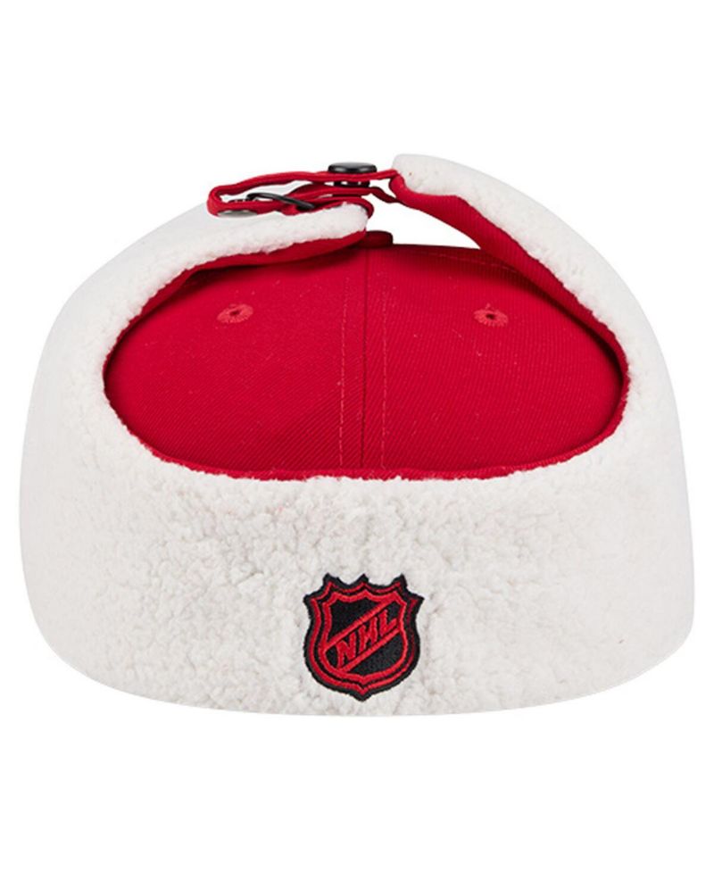 Men's Red New Jersey Devils Injection Dog Ear Classic Fitted Hat