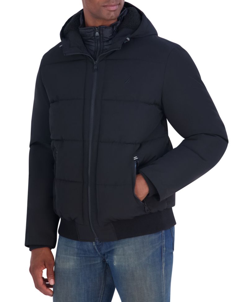 Men's Mix-Quilted Bomber Jacket