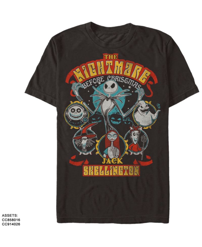 Men's Nightmare Before Christmas Fillmore Nightmare Short Sleeves T-shirt