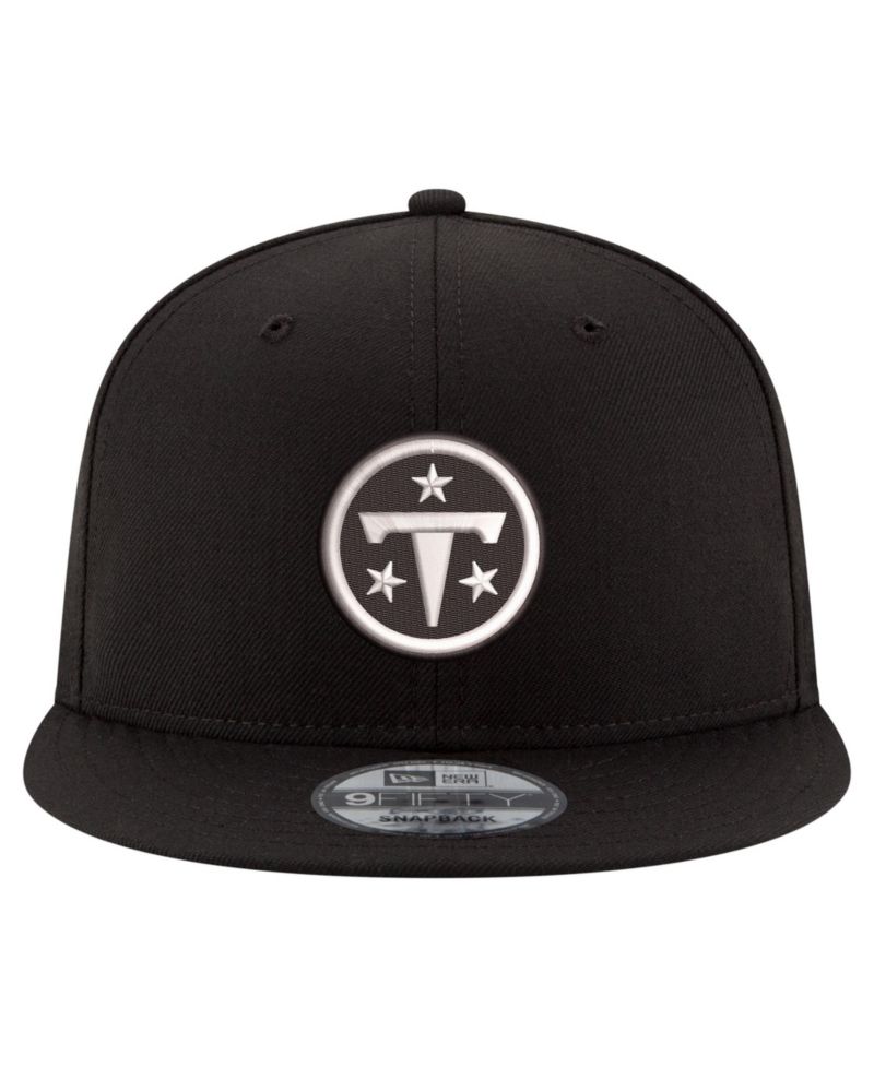 Men's Black Tennessee Titans Black White 9FIFTY Snapback Hat
