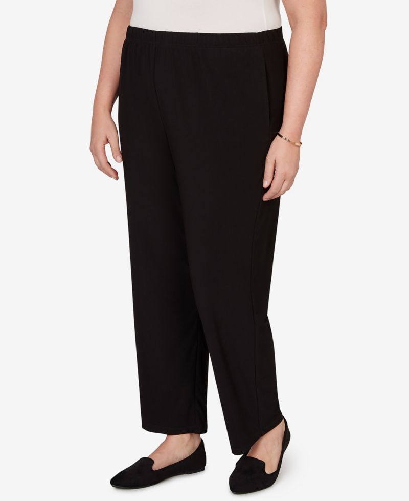 Plus Size Soft Crepe Pull-On Pants