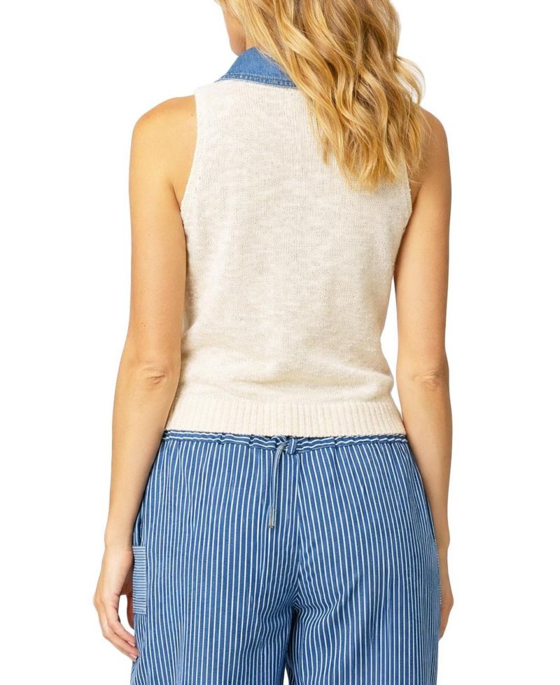 Women's Marlon Denim Collar Shell