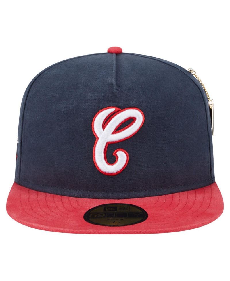 Men's Navy Chicago White Sox Championship Side Flag A-Frame 59FIFTY Fitted Hat