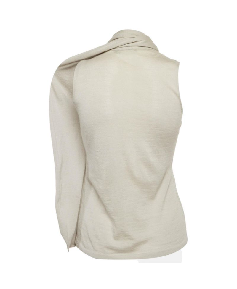 Women's Cashmere Scarf-Neck Sleeveless Top