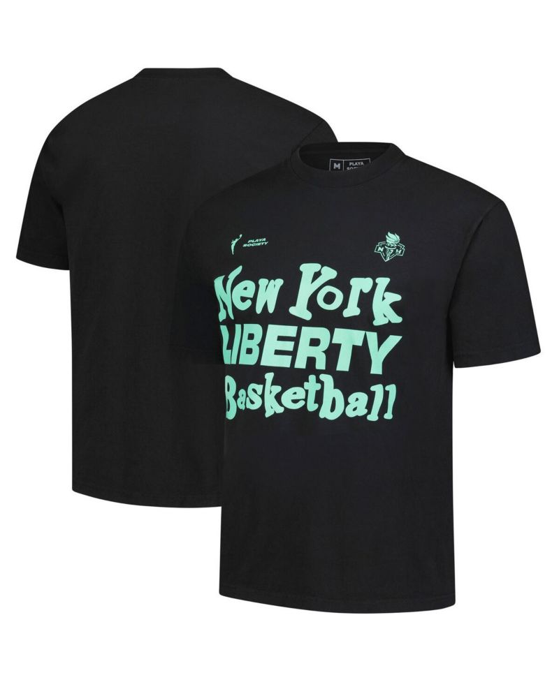 Men's and Women's Black New York Liberty Wordmark T-Shirt