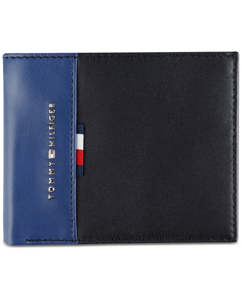 Men's RFID Pop Color Leather Bifold Wallet
