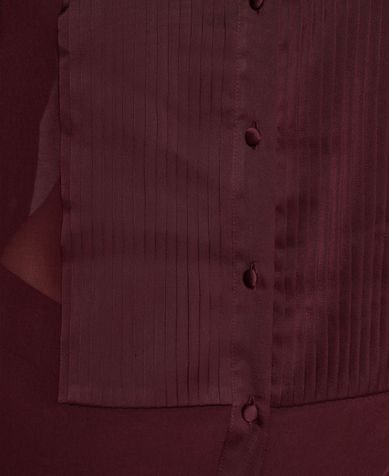 Women's Long-Sleeve Sheer Blouse