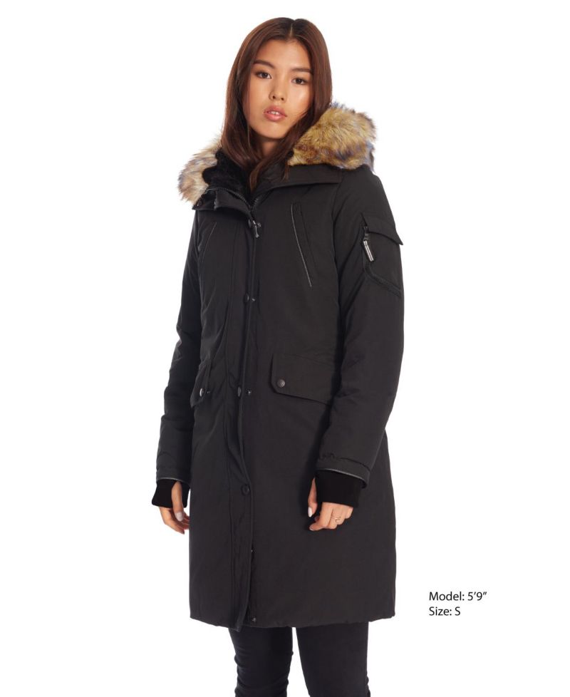 Women's Laurentian | Long Winter Parka with Faux Fur Hood
