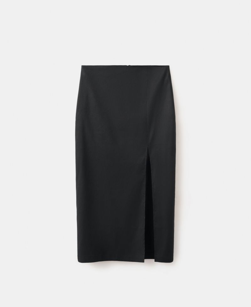 Women's Linen-Cotton-Blend Midi Skirt