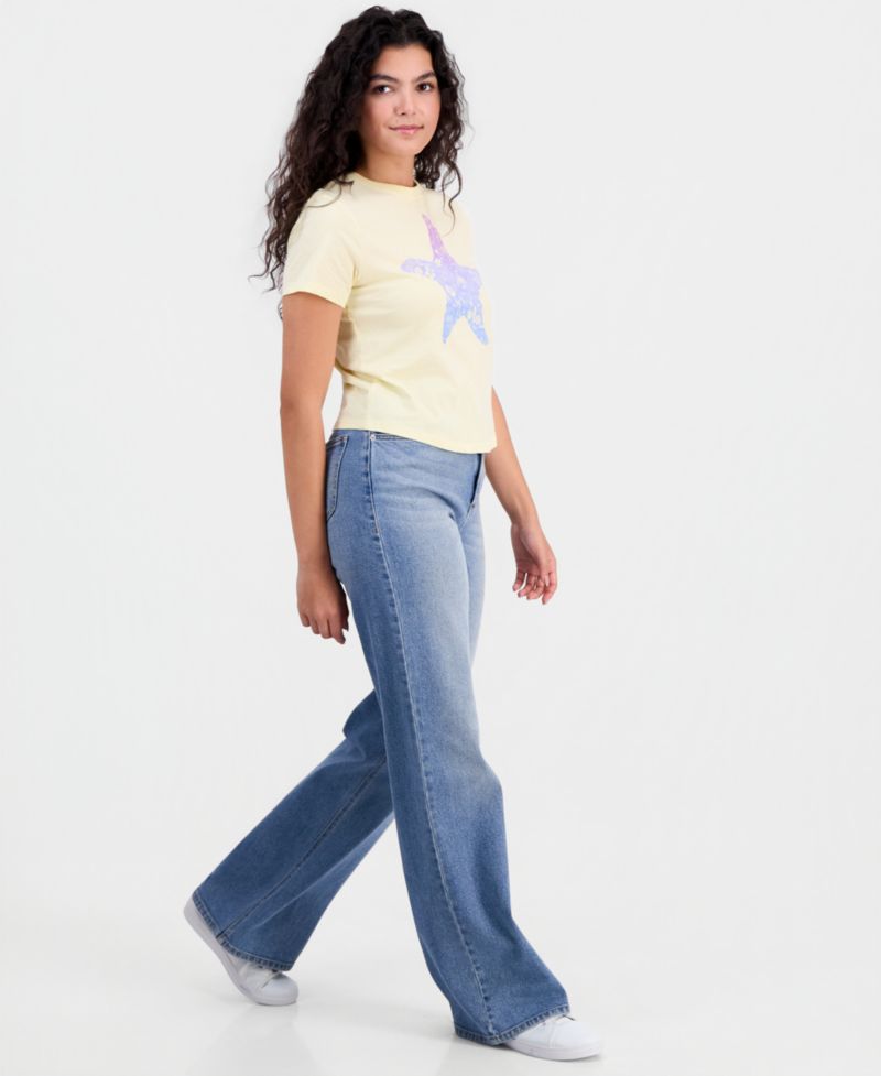 Juniors' Starfish Graphic Cotton T-Shirt