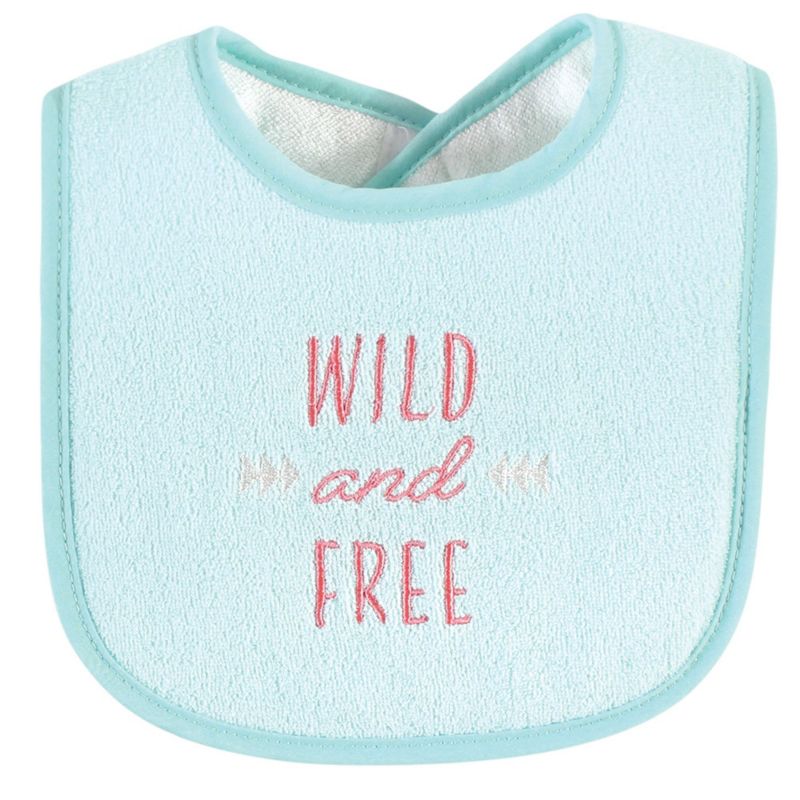 Girls Cotton Terry Drooler Bibs with Fiber Filling