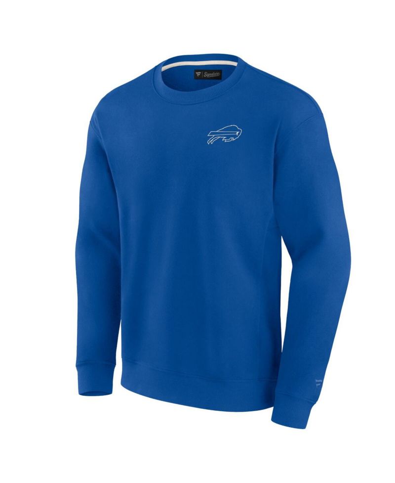 Men's and Women's Royal Buffalo Bills Super Soft Pullover Crew Sweatshirt