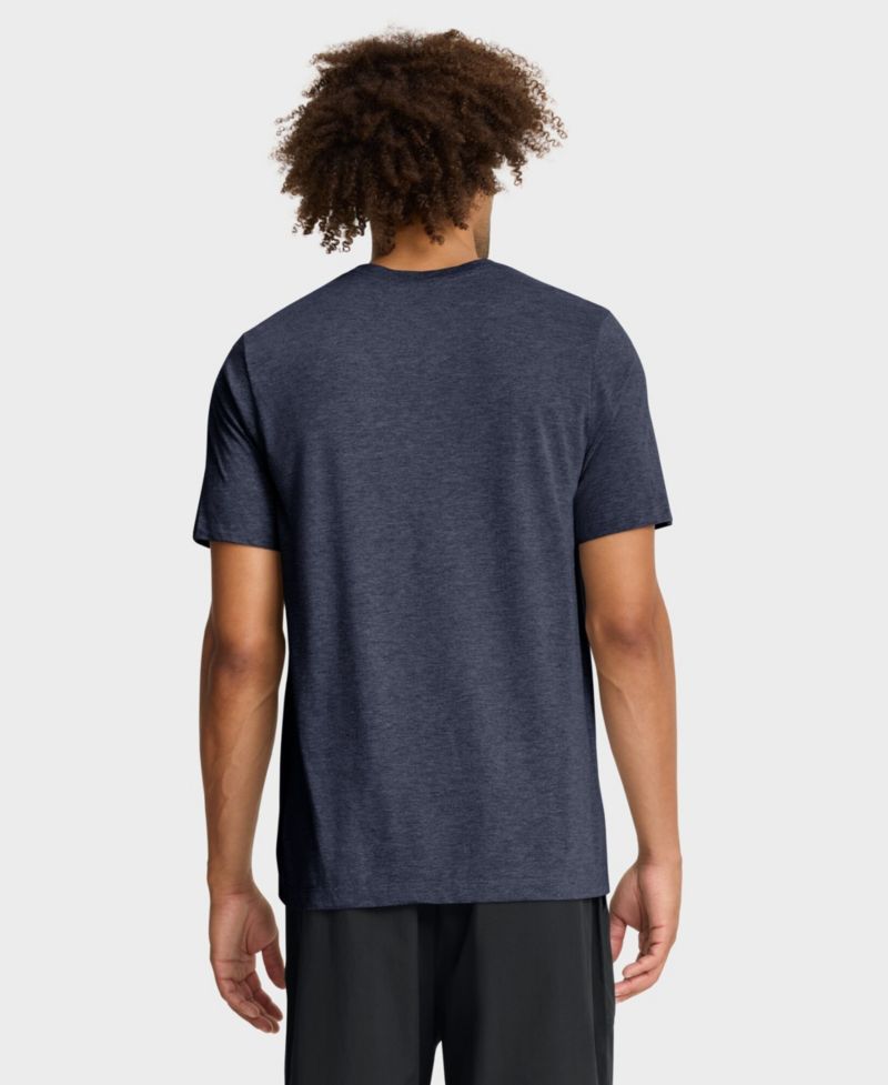 Men's Heather Navy North Carolina Tar Heels Legacy Mantra Tri-Blend T-Shirt