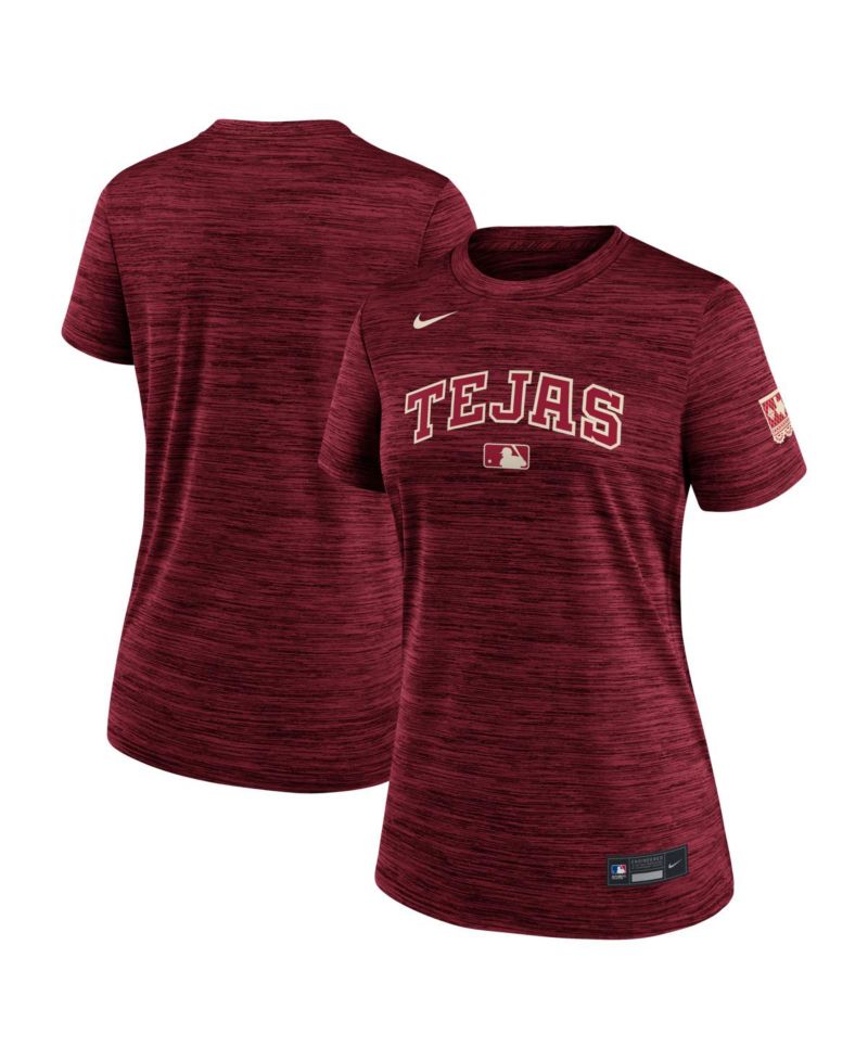 Women's Red Texas Rangers 2026 City Connect Authentic Collection Velocity Dri-FIT T-Shirt
