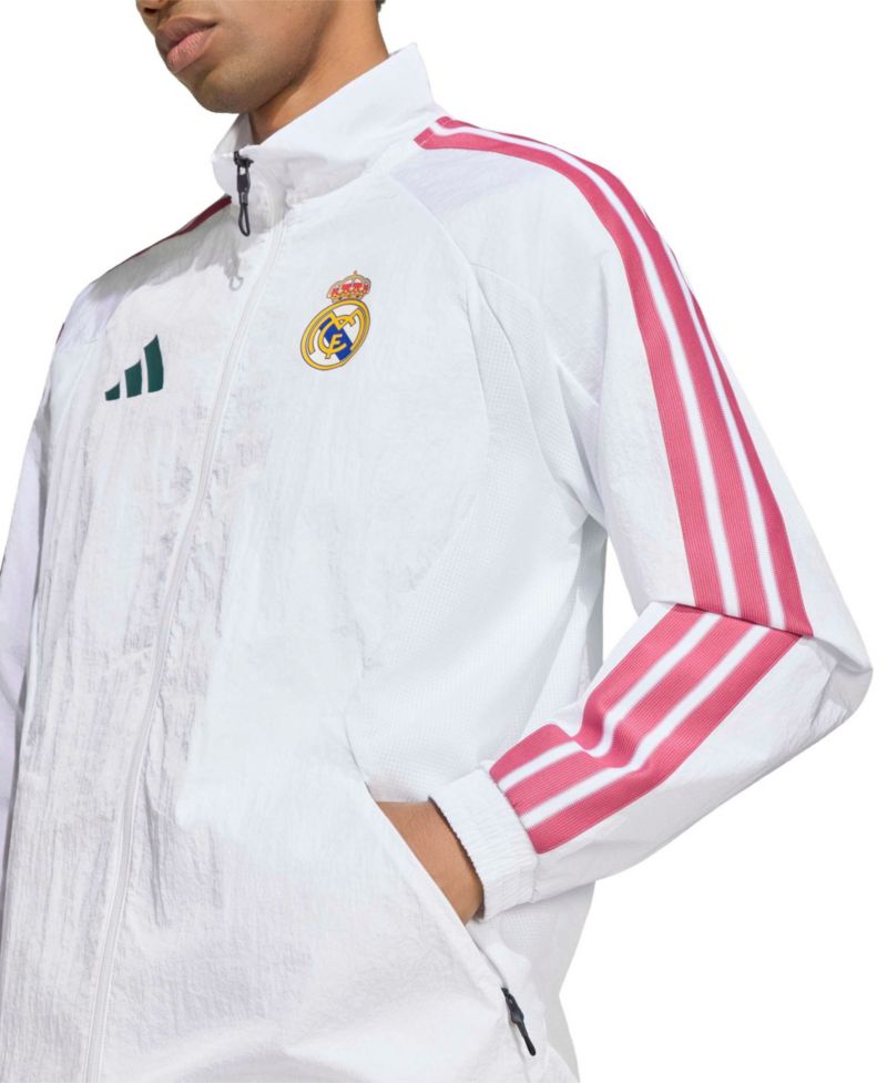 Men's White Real Madrid 2026 Full-Zip Anthem Jacket