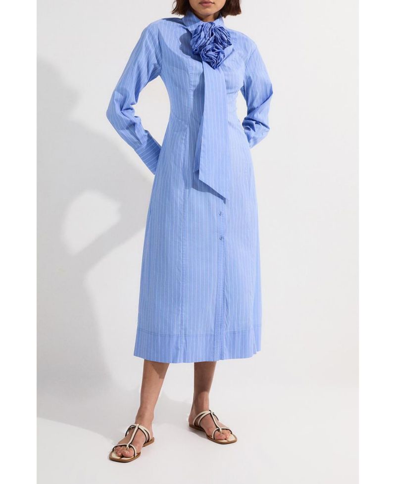 Women's Woven Shirt Midi Dress