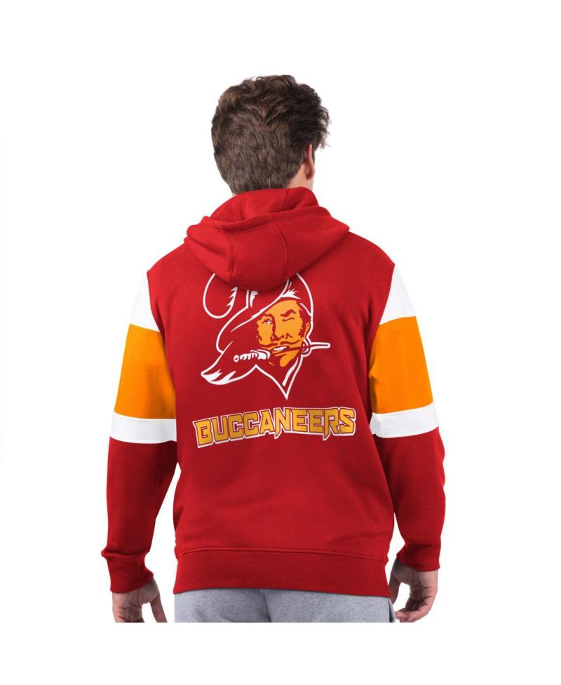 Men's Red Tampa Bay Buccaneers Extreme Vintage Logo Full-Zip Hoodie