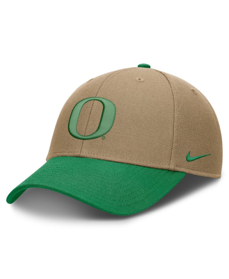 Men's and Women's Beige/Green Oregon Ducks Primetime Rise Dri-FIT Adjustable Hat