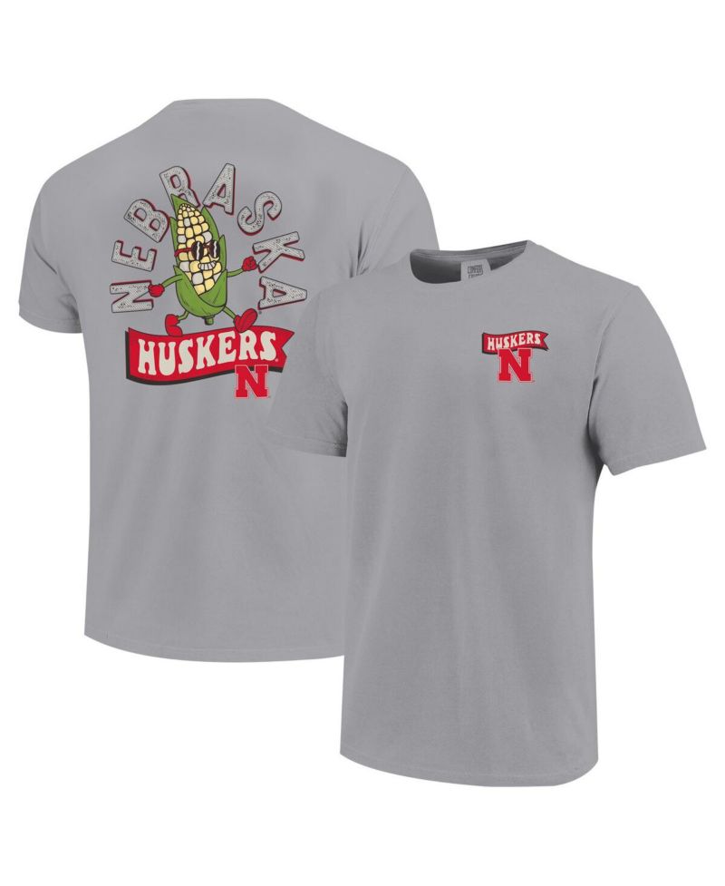 Big Boys and Girls Gray Nebraska Huskers Hyperlocal Comfort Colors T-Shirt