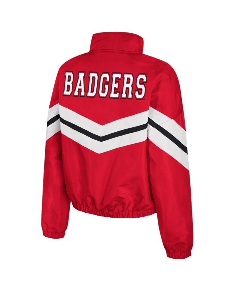 Women's Red Wisconsin Badgers Thin Ice Full-Zip Windbreaker
