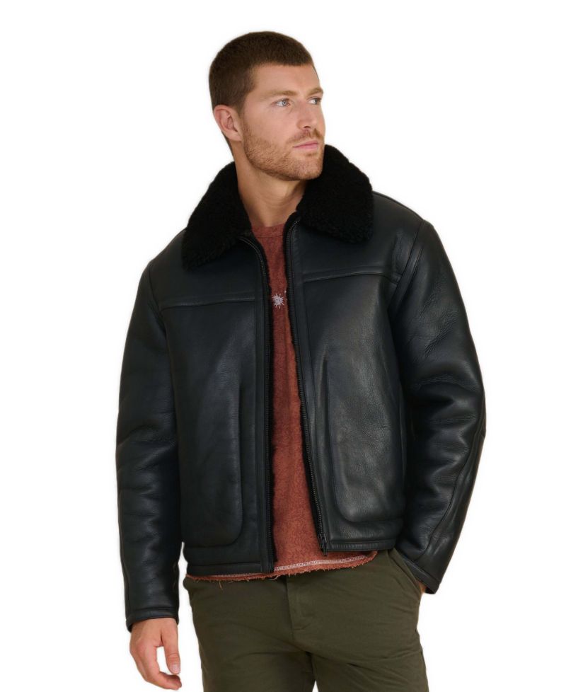 Men's Landon Leather Shearling Jacket