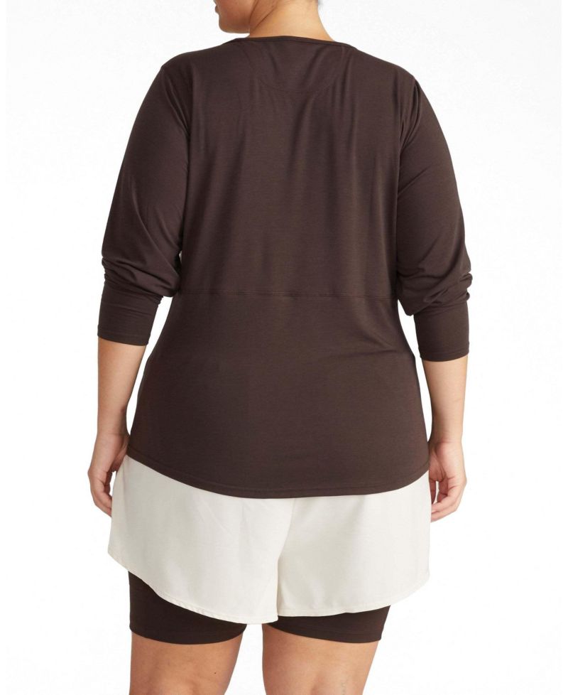 Plus Size Mia Long-Sleeve Crewneck T-Shirt