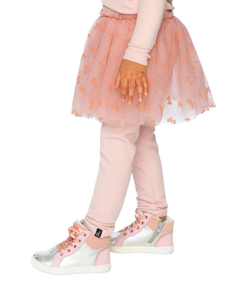 Big Girls 6-14 Leggings with Integrated Tulle Skirt