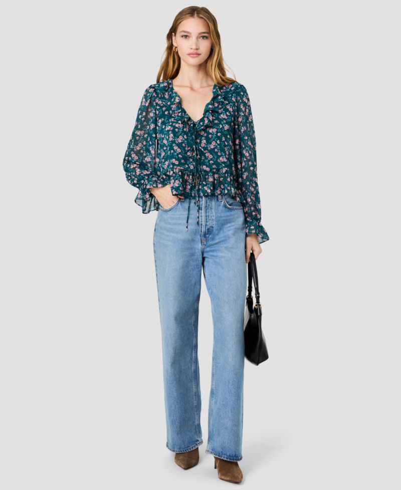 Women's Marina Tie-Front V-Neck Top