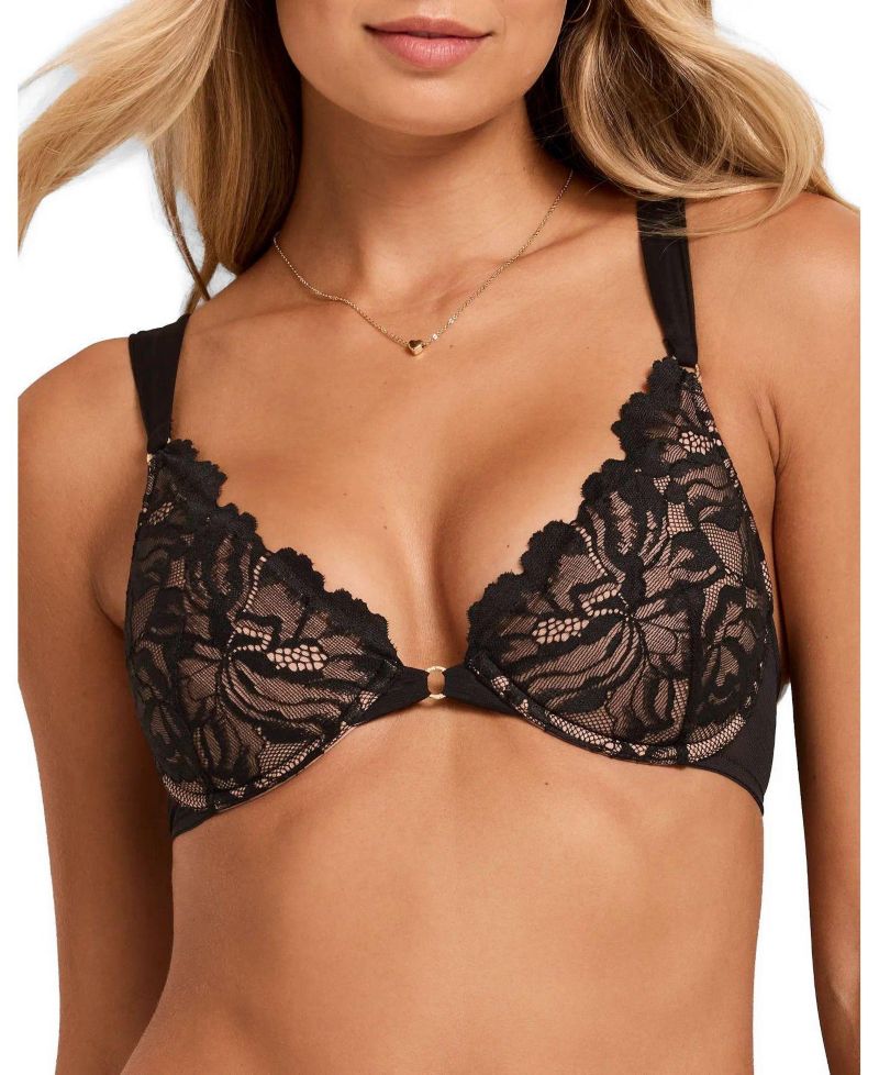 Marieprune Lace Push Up Plunge Bra