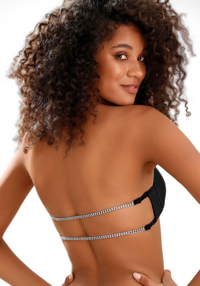 Women's Rhinestone Removable Pads Push-Up Padded Push-Up Bra