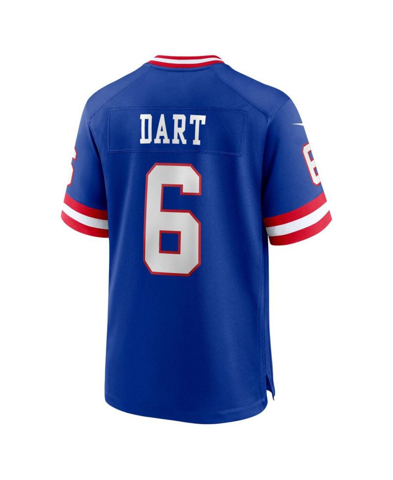 Men's Jaxson Dart Royal New York Giants Alternate 2 Classic Game Jersey