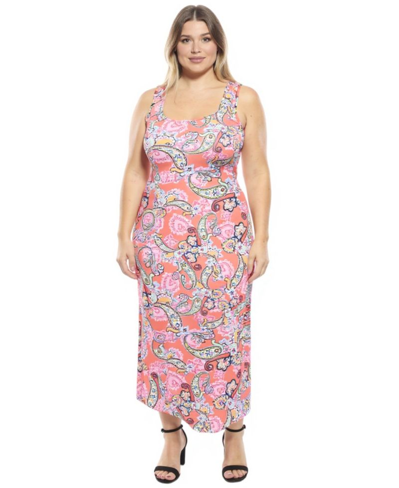 Макси-платье на бретелях с Пейсли-рюкзаком большого размера