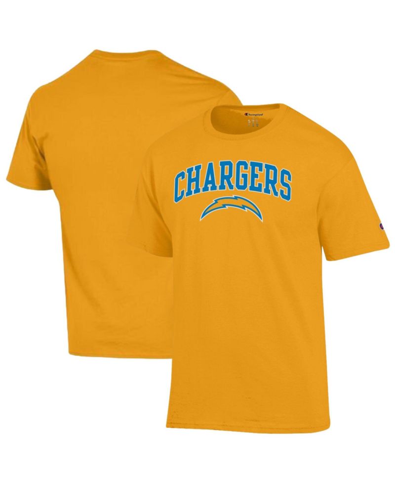 Men's Gold Los Angeles Chargers Arch Over Logo T-Shirt