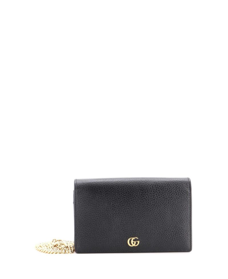 Mini Petite GG Marmont Chain Wallet Leather