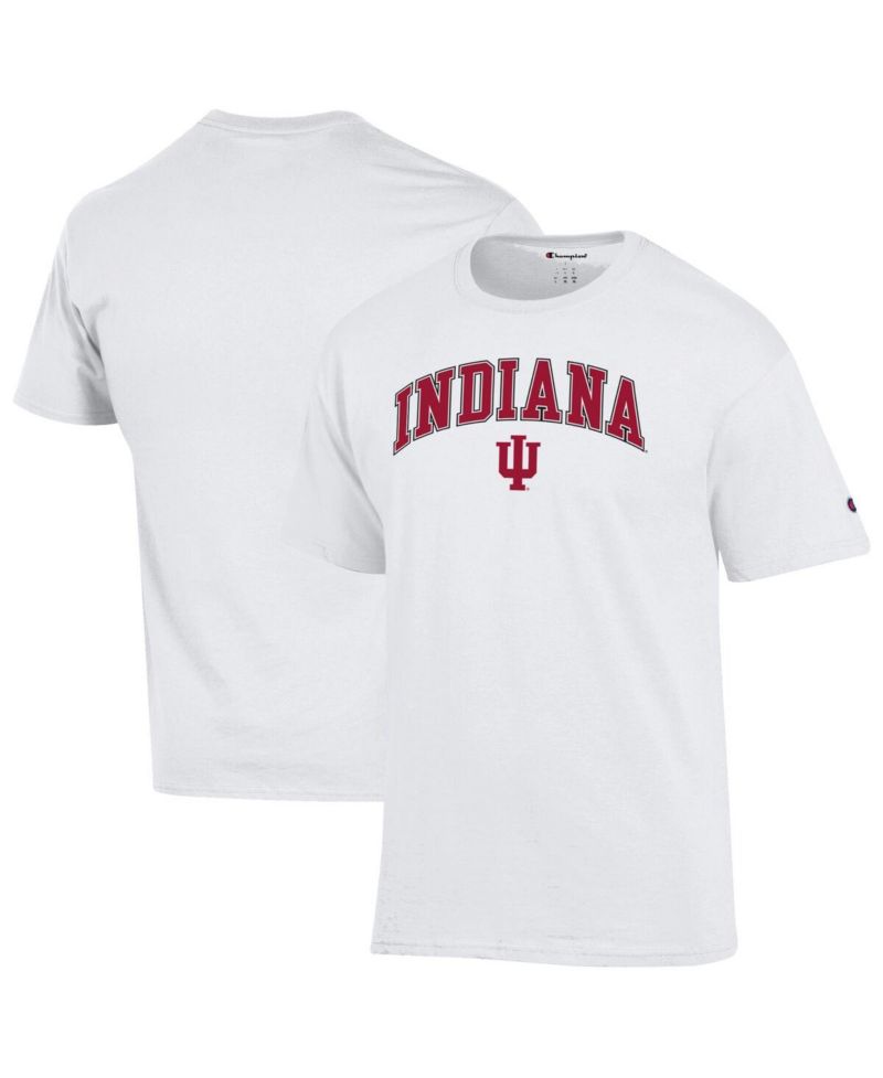 Men's White Indiana Hoosiers Arch Over Logo T-Shirt