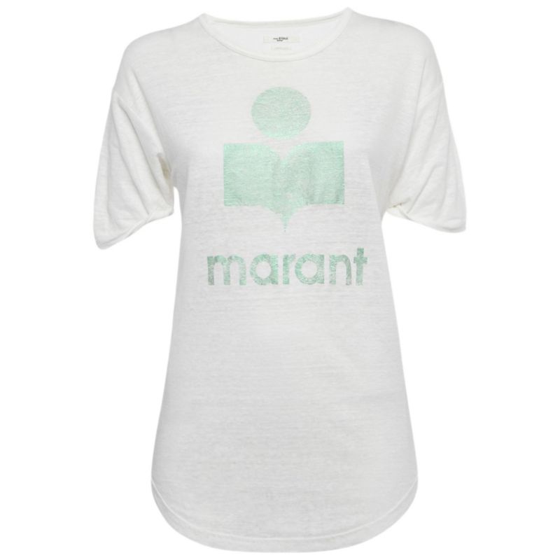 Women's Etoile Foil Logo Print Linen Jersey Top