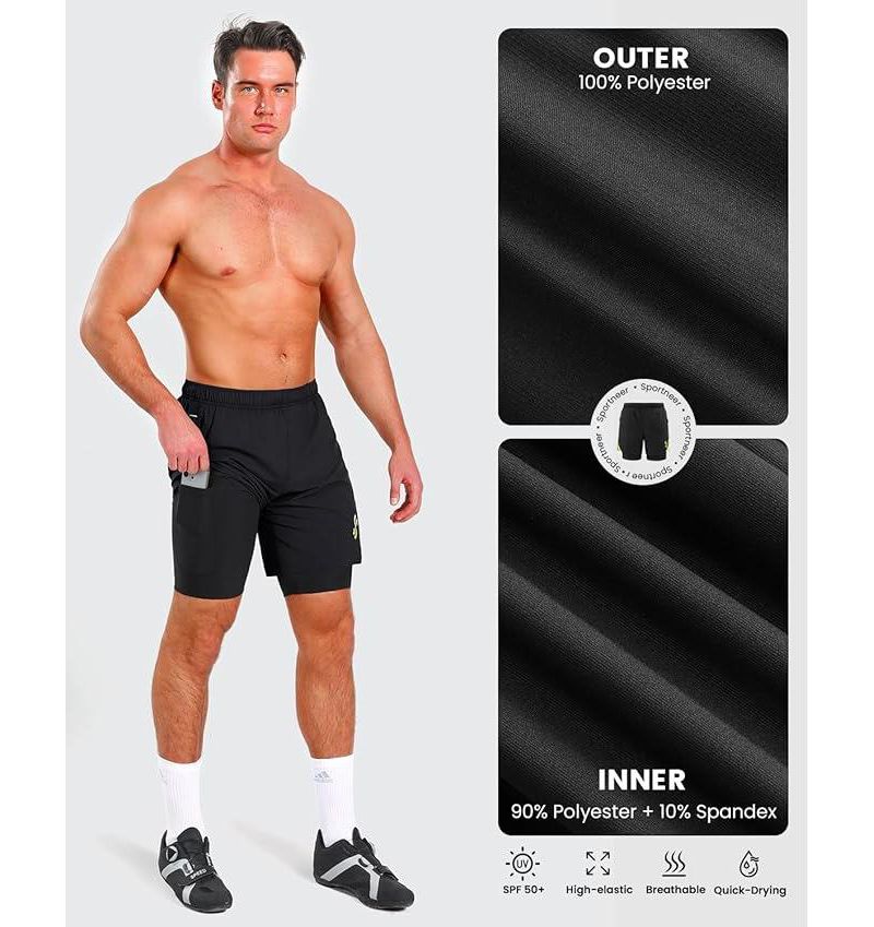 X-Large Bike Shorts for Men - 3D Padded Lightweight MTB Fit Riding Biking Bicycle Biker Shorts with Zipper Pockets