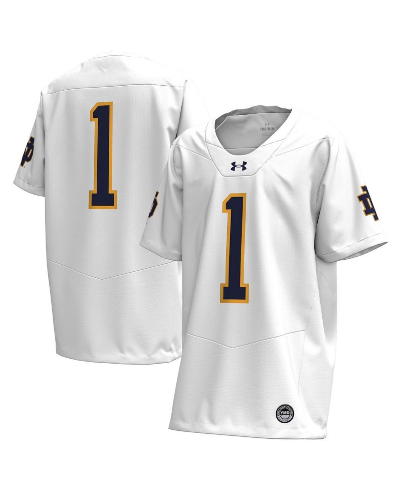 Big Boys and Girls White Notre Dame Fighting Irish Replica Football Jersey