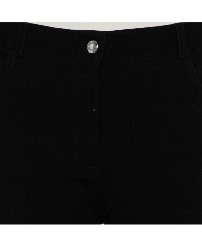Women's Black Knit Zip Front Leggings