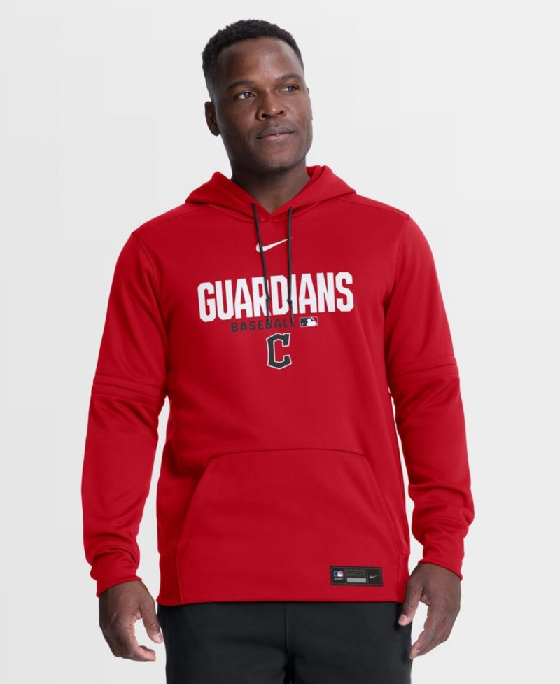 Men's Red Cleveland Guardians Authentic Collection Therma-FIT Hoodie